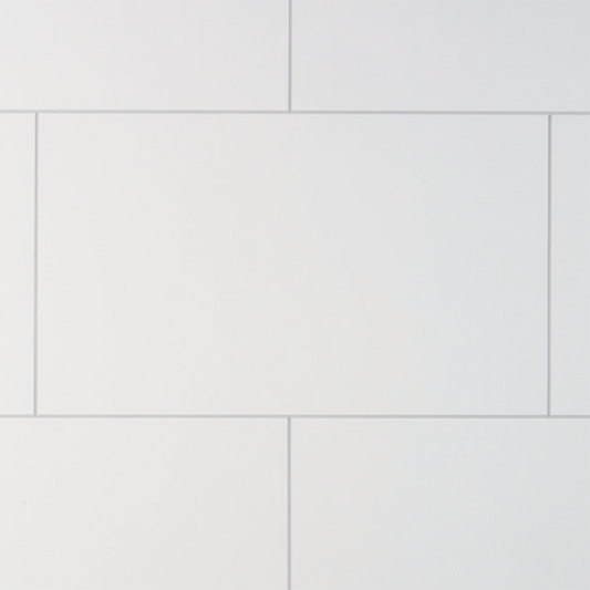 Grout Line Large White Tile - 1000mm x 2400mm