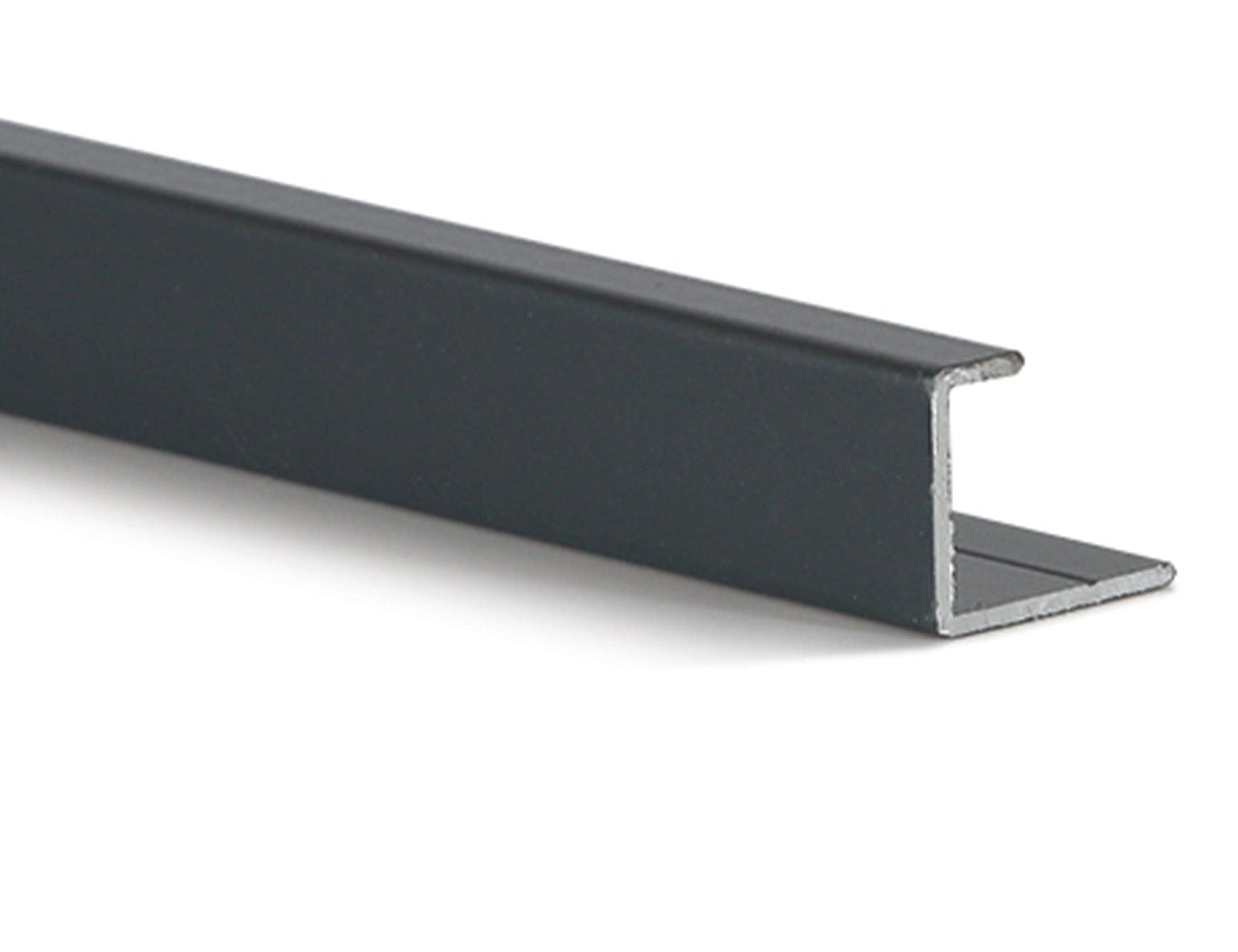 Aluminium Edge Trim for 10mm panels Black Satin 2.4m